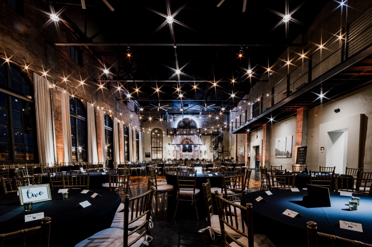 Bistro Lighting Bistro Lights and Ceiling Draping for Columbus Weddings With Party Pleasers