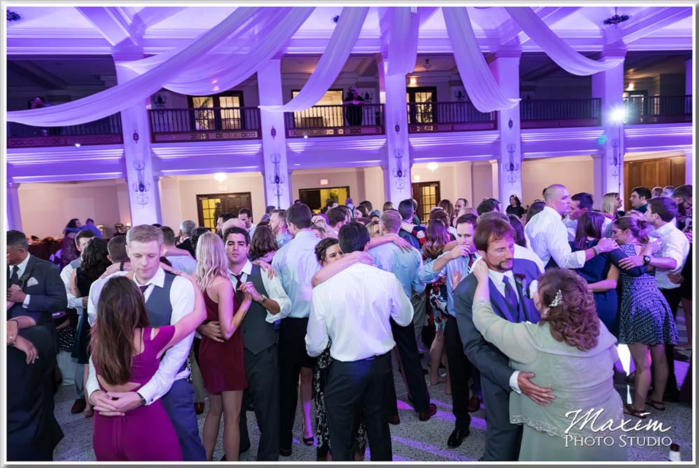 Interactive wedding DJ reading the room at Columbus Ohio reception Party Pleasers