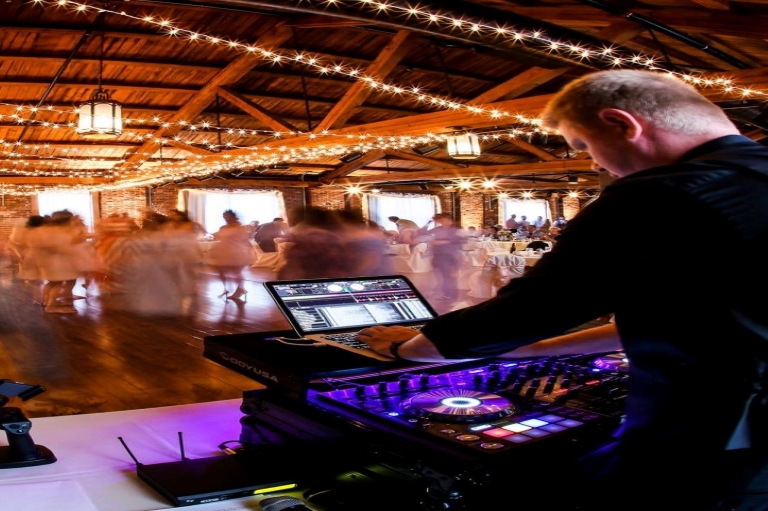 Dance Music DJ Mixes & Dancing at a Columbus Holiday Party